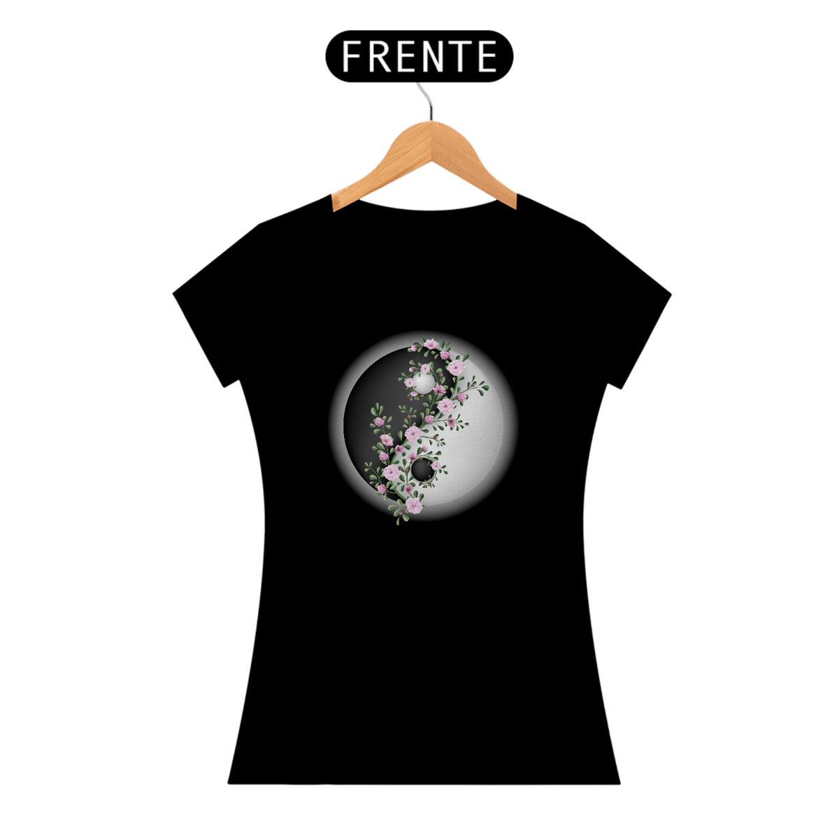Nome do produto: Yin Yang Flower - camiseta feminina