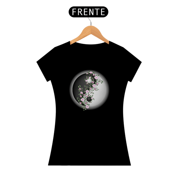 Yin Yang Flower - camiseta feminina