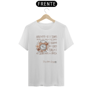 Nome do produto Aproveite-se o tempo, Tomás Antônio Gonzaga TShirt Quality (Branca/Cinza)