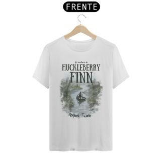 Nome do produto Huckleberry Finn, Mark Twain TShirt Quality (Branca/Cinza)