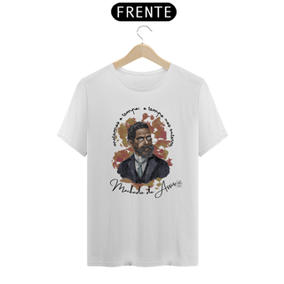 Nome do produto Matamos o tempo, Machado de Assis TShirt Quality (Branca/Cinza)
