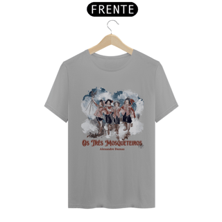 Nome do produto Os Três Mosqueteiros, Alexandre Dumas TShirt Quality (Branca/Cinza)