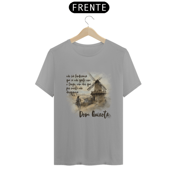 Dom Quixote TShirt Quality (Branca/Cinza)