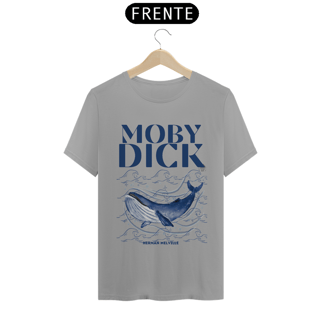 Nome do produto Moby Dick, Herman Melville TShirt Quality (Branca/Cinza)