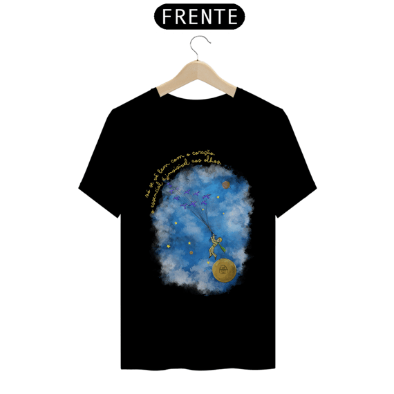 Só se vê bem com o coração TShirt Quality (Preto)