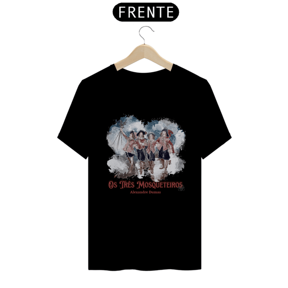 Os Três Mosqueteiros, Alexandre Dumas TShirt Quality (Preto)