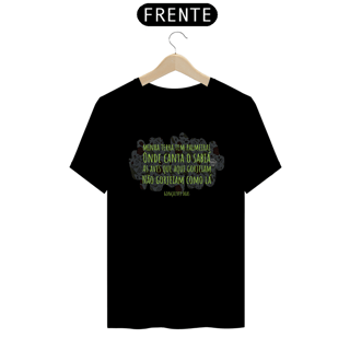 Nome do produto Minha terra tem palmeiras, Gonçalves Dias TShirt Quality (Preto)