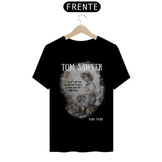 Nome do produto Tom Sawyer, Mark TwainTShirt Quality (Preto)