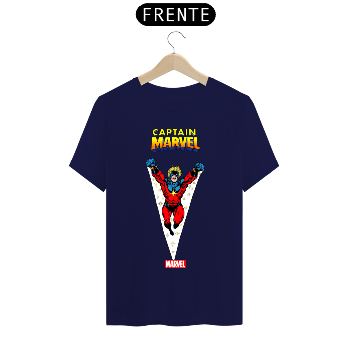 Nome do produto: Camiseta Masculina - Capitão Marvel (Mar-Vell)