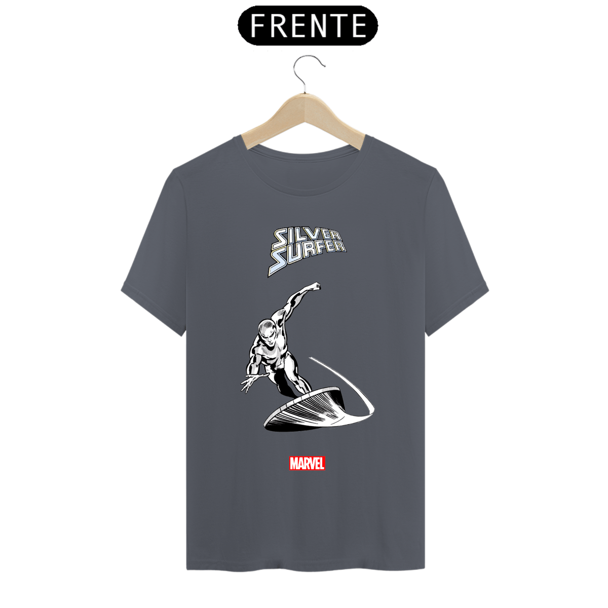 Nome do produto: Camiseta Masculina - Surfista Prateado