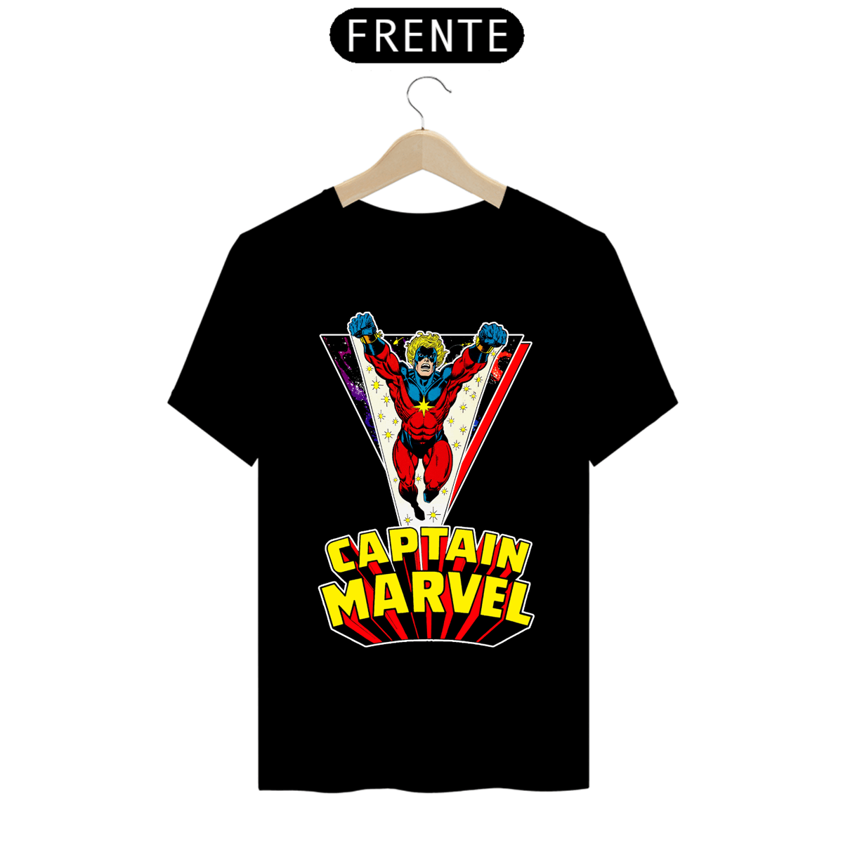 Nome do produto: Camiseta Masculina - Capitão Marvel