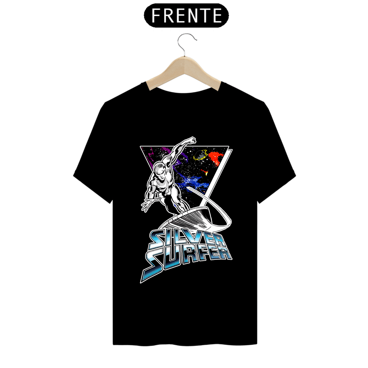 Nome do produto: Camiseta Masculina - Surfista Prateado