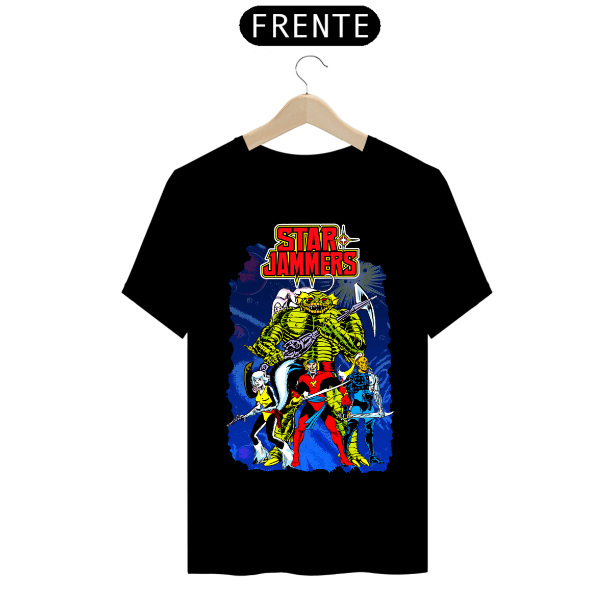 Nome do produto: Camiseta Masculina - Piratas Siderais