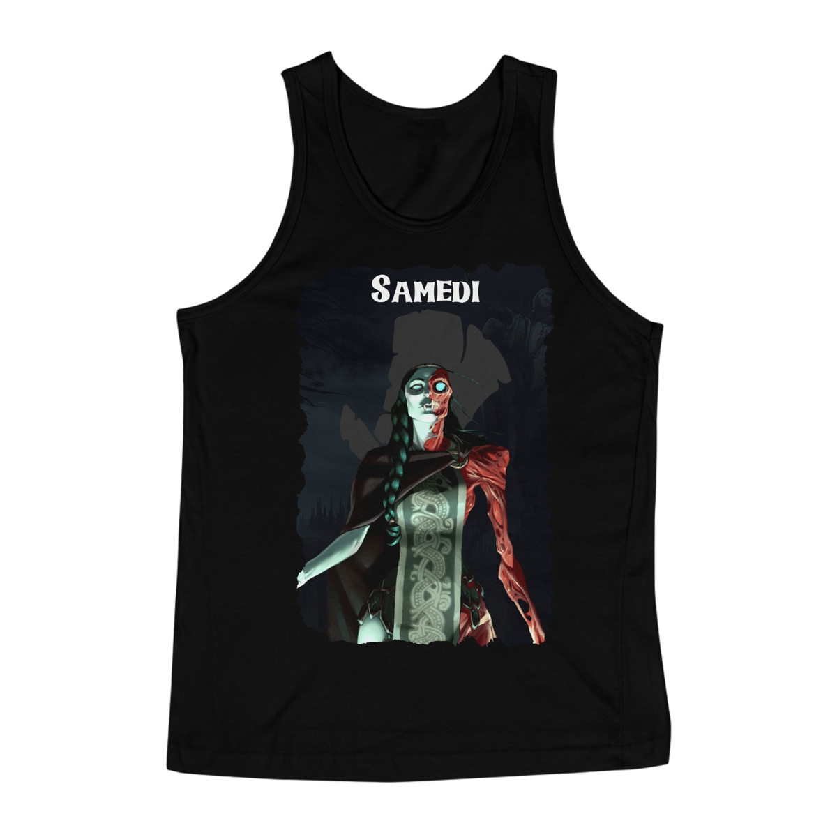 Nome do produto: Camiseta Regata (Vampiro) - Samedi