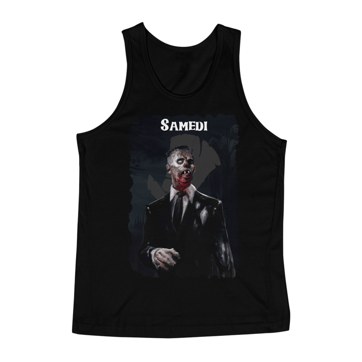 Nome do produto: Camiseta Regata (Vampiro) - Samedi