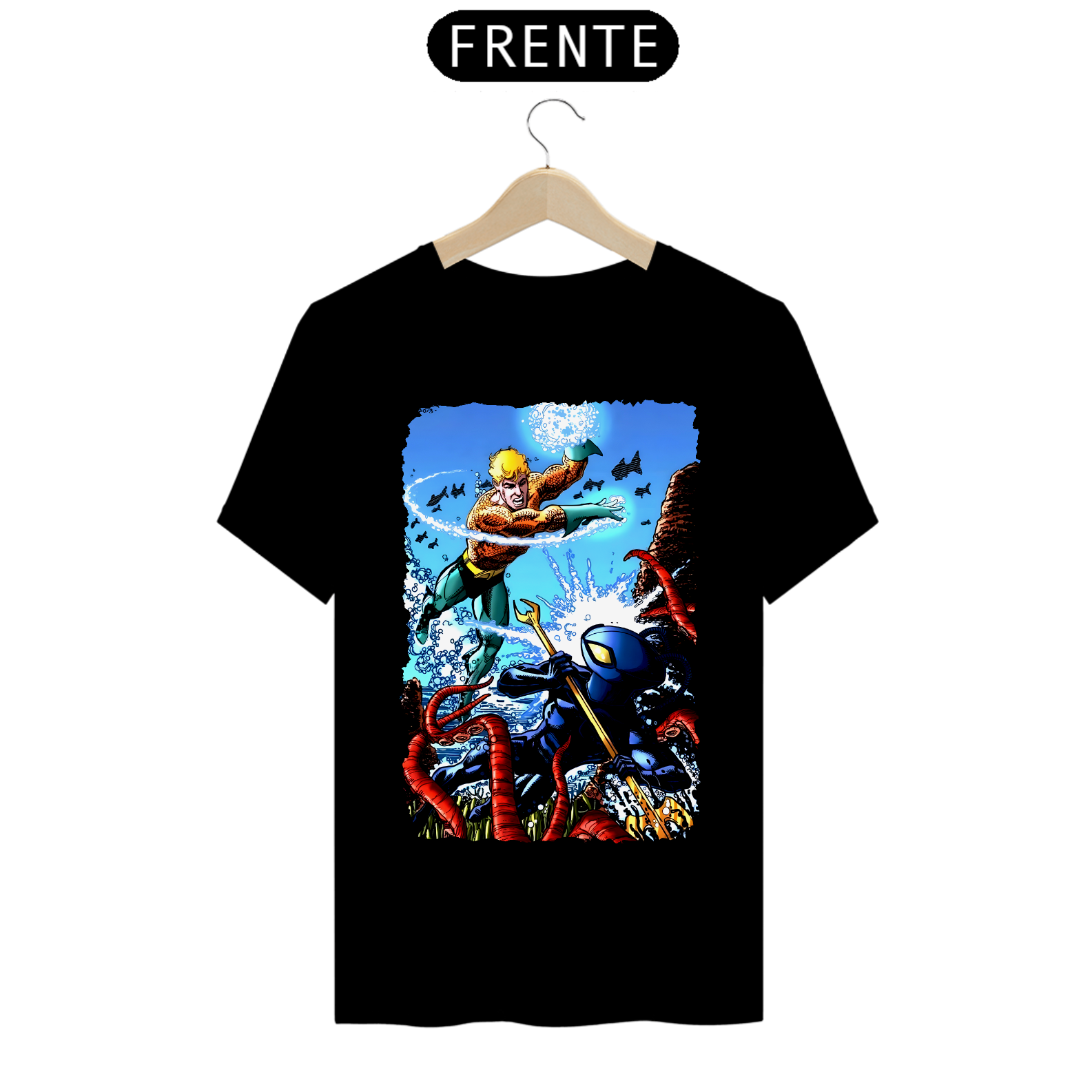 Camiseta Classic - Aquaman vs Arraia Negra