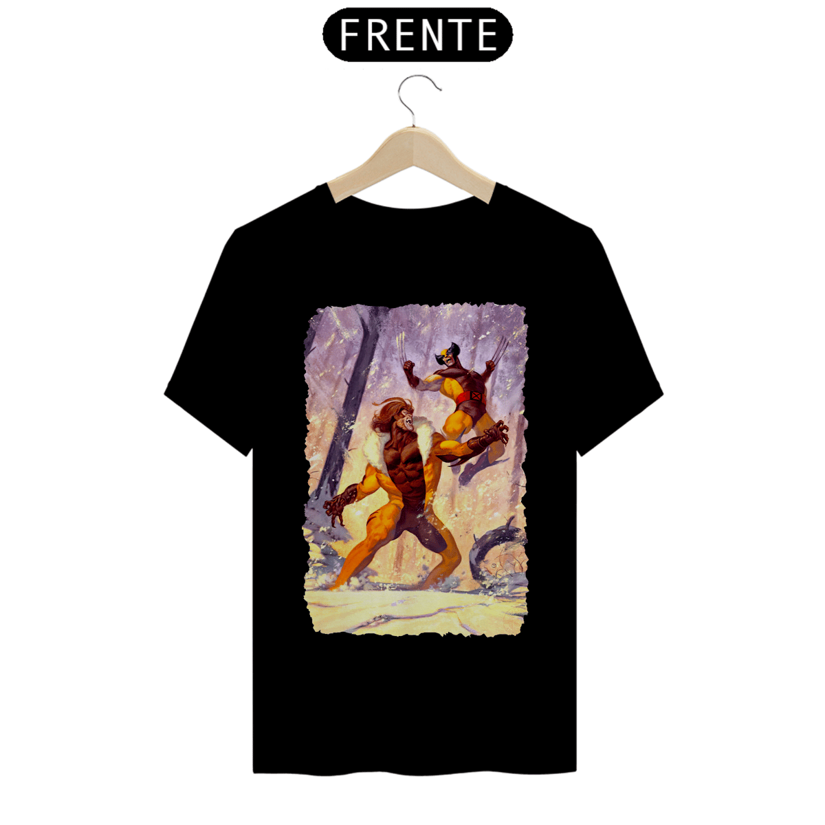 Nome do produto: Camiseta Classic - Wolverine vs Dentes-de-Sabre