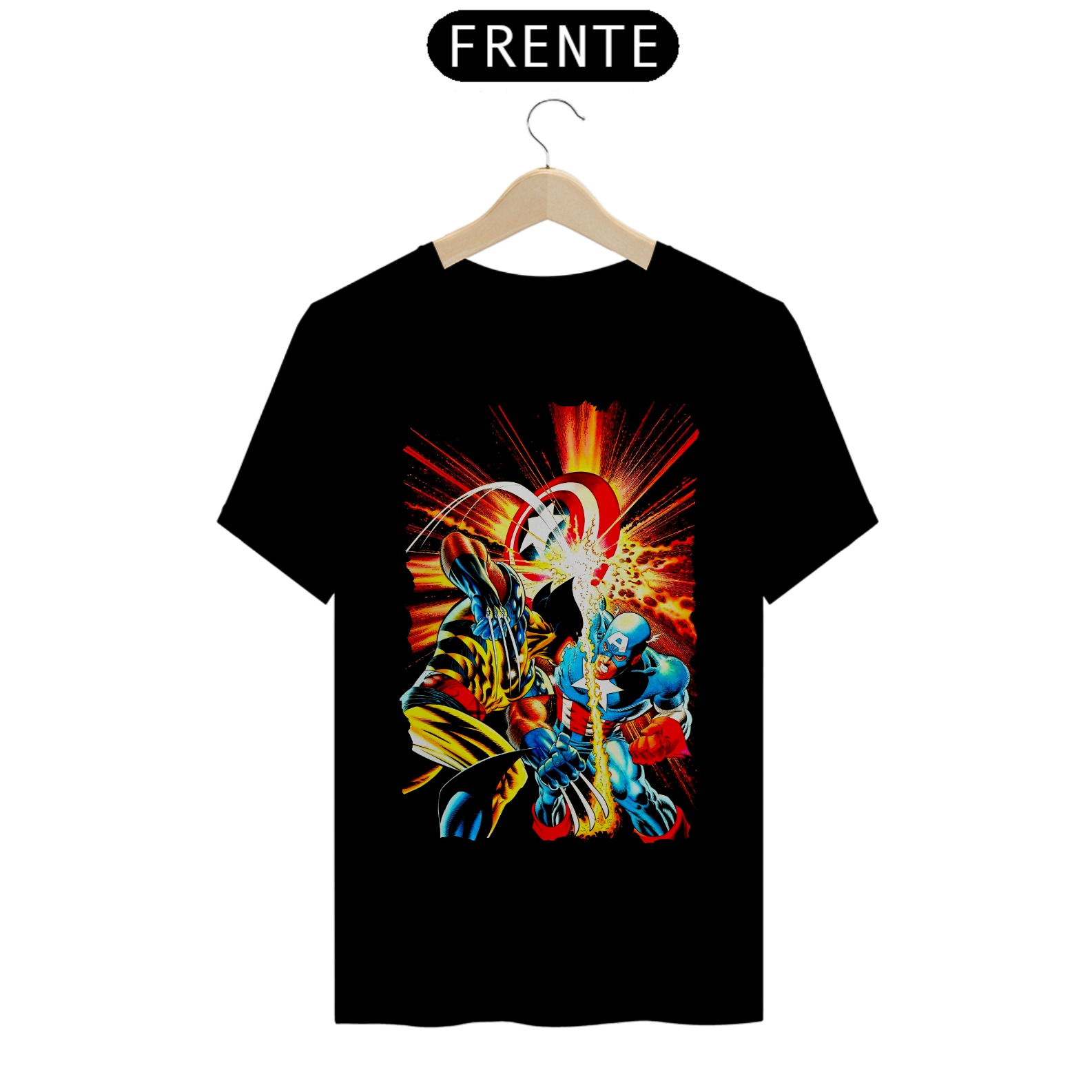 Camiseta Classic - Wolverine vs Capitão América