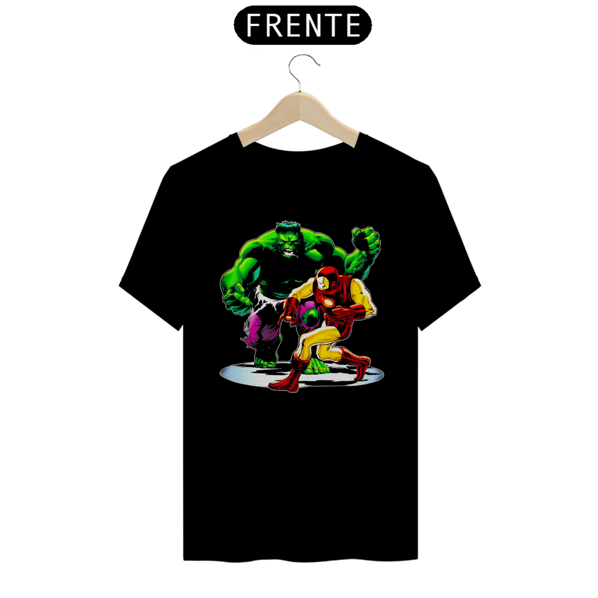 Nome do produto: Camiseta Classic - Hulk vs Homem de Ferro