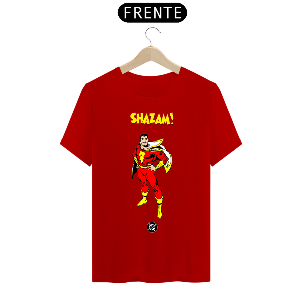 Nome do produto: Camiseta Masculina - Capitão Marvel (Shazam)