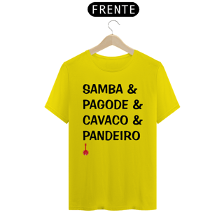 Camiseta Samba, Pagode, Cavaco e Pandeiro