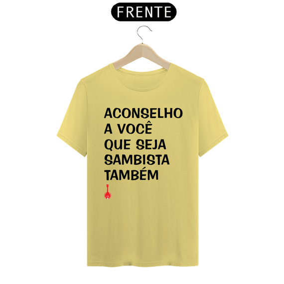 Camiseta Seja Sambista Também - Amarela Estonada