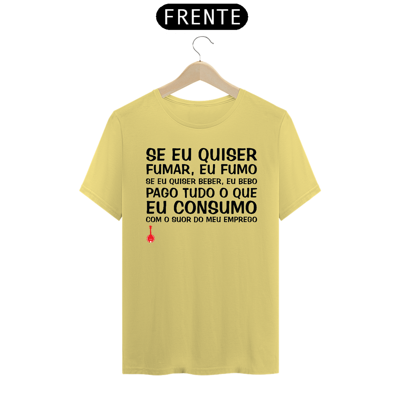 Camiseta Se Eu Quiser Fumar Eu Fumo - Amarela Estonada