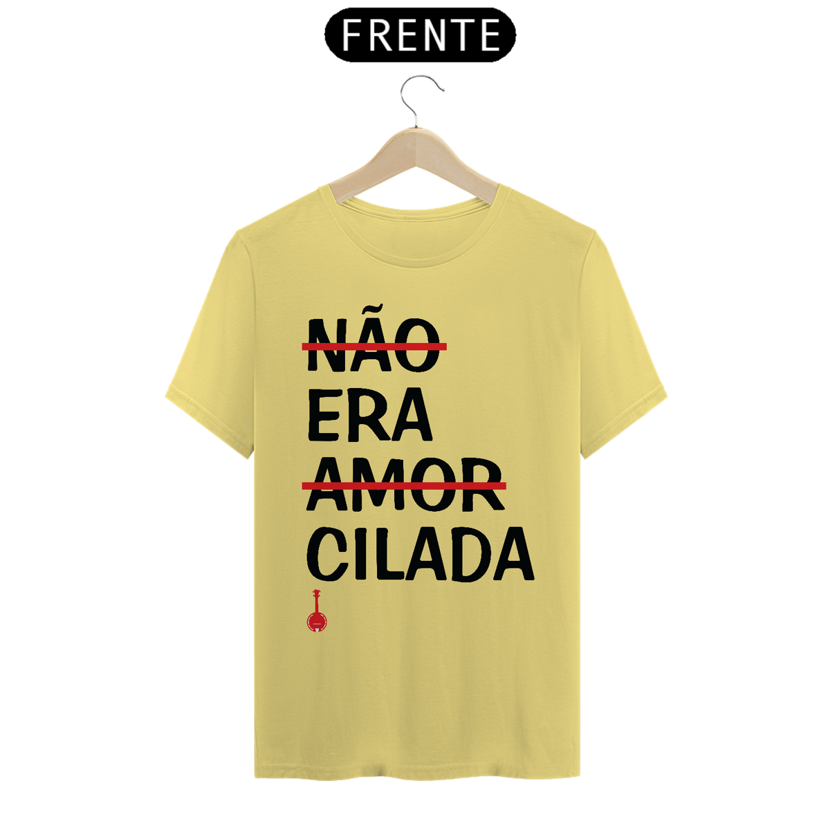 Nome do produto: Camiseta Não Era Amor, Era Cilada - Amarela Estonada