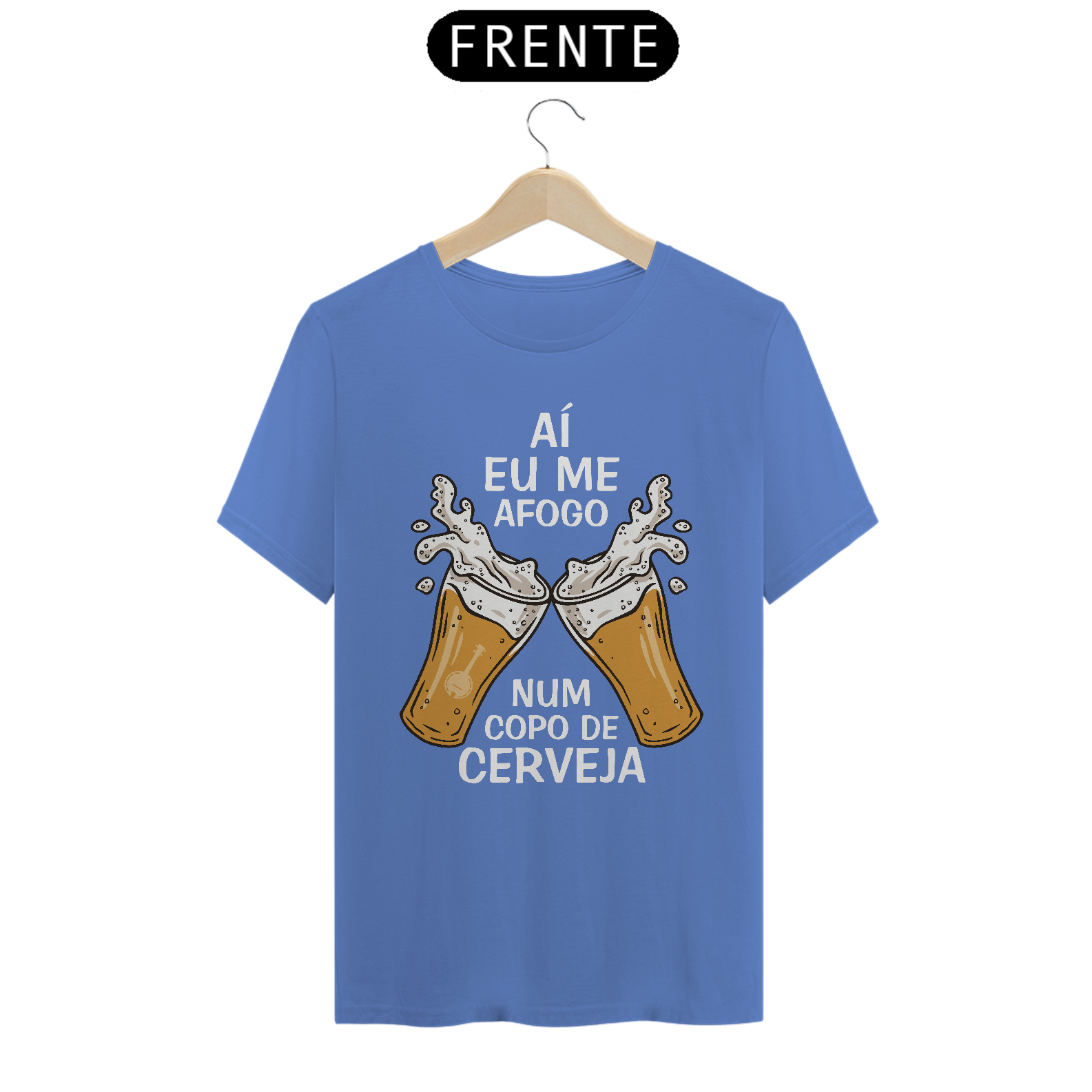 Camiseta Aí Eu Me Afogo Num Copo de Cerveja - Estonada