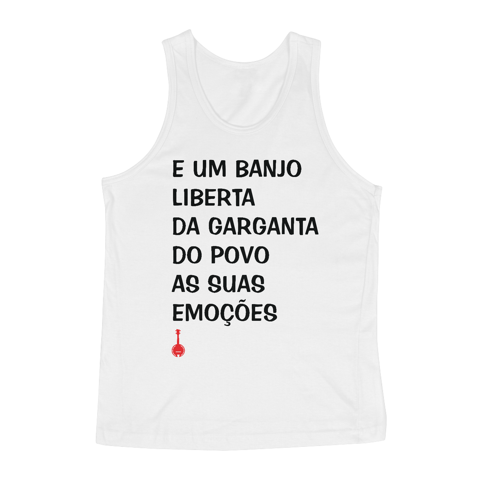 Camiseta Regata Um Banjo Liberta - Branca