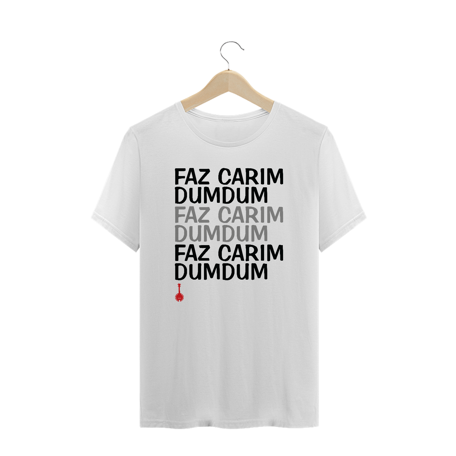 Camiseta Plus Size Faz Carim Dumdum - Branca