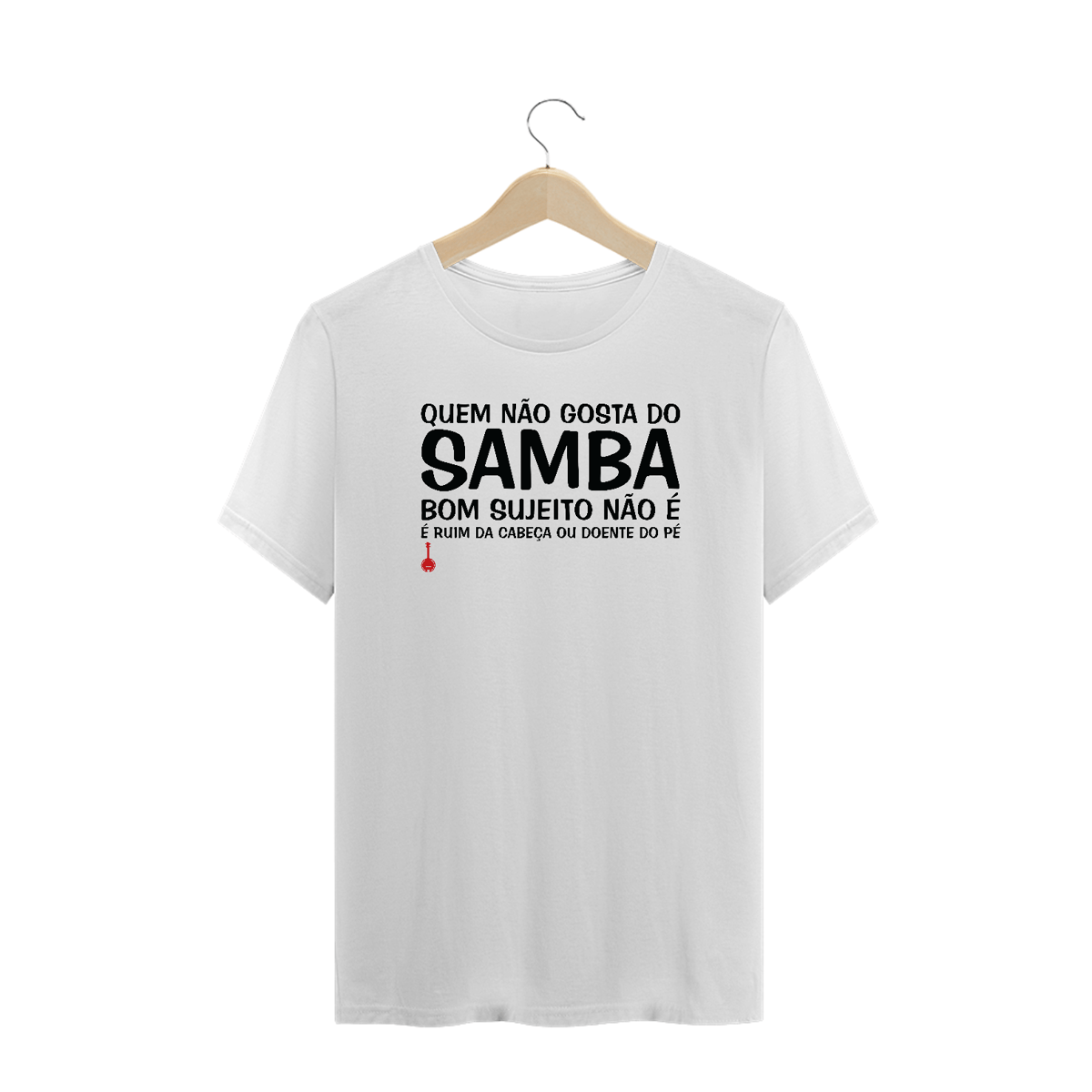 Nome do produto: Camiseta Plus Size Quem Não Gosta do Samba