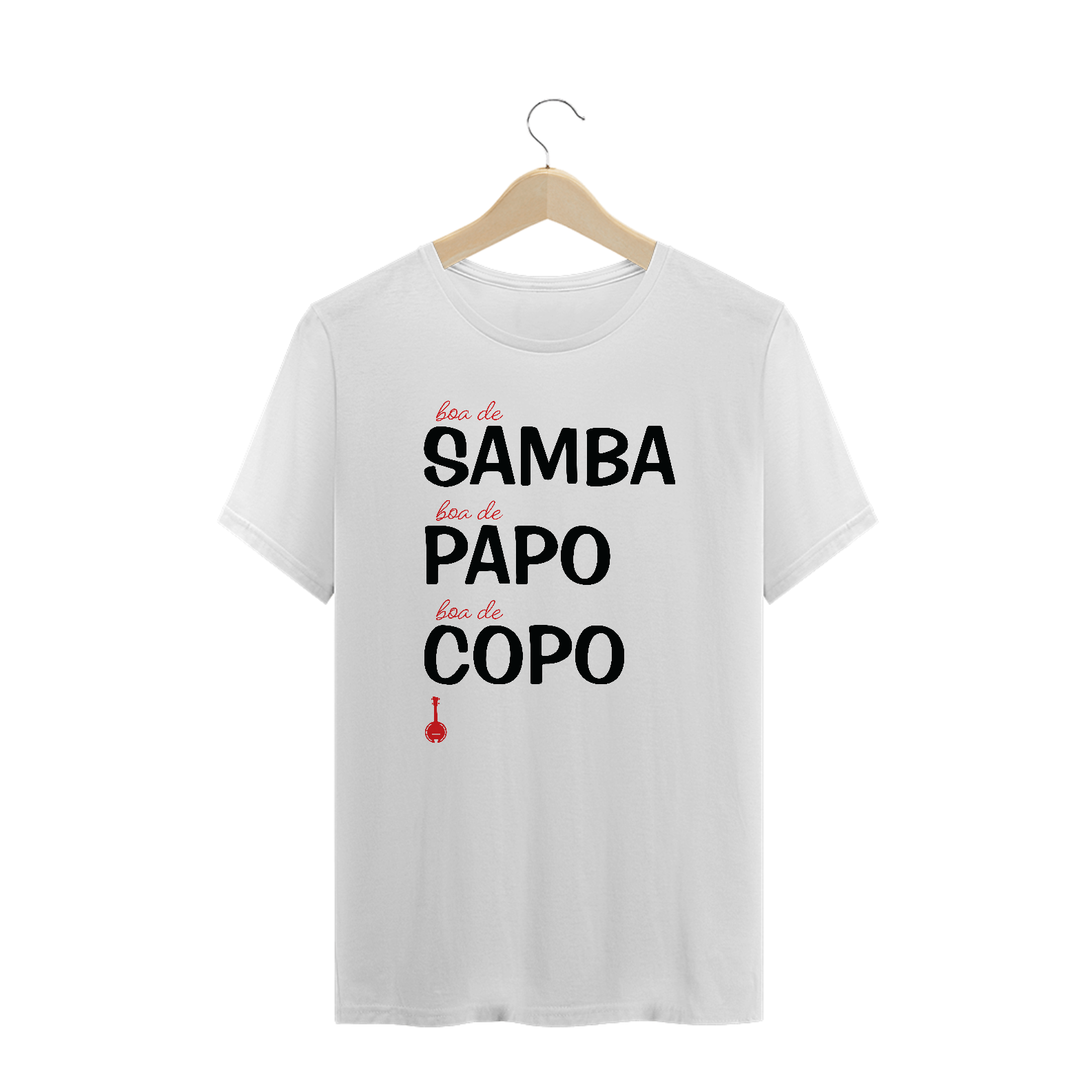 Camiseta Plus Size Boa de Samba, Boa de Papo, Boa de Copo