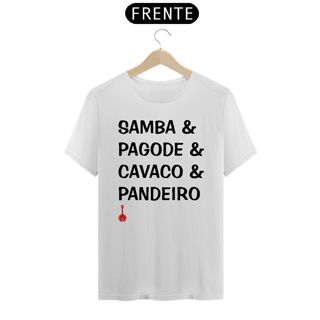 Nome do produto Camiseta Samba, Pagode, Cavaco e Pandeiro