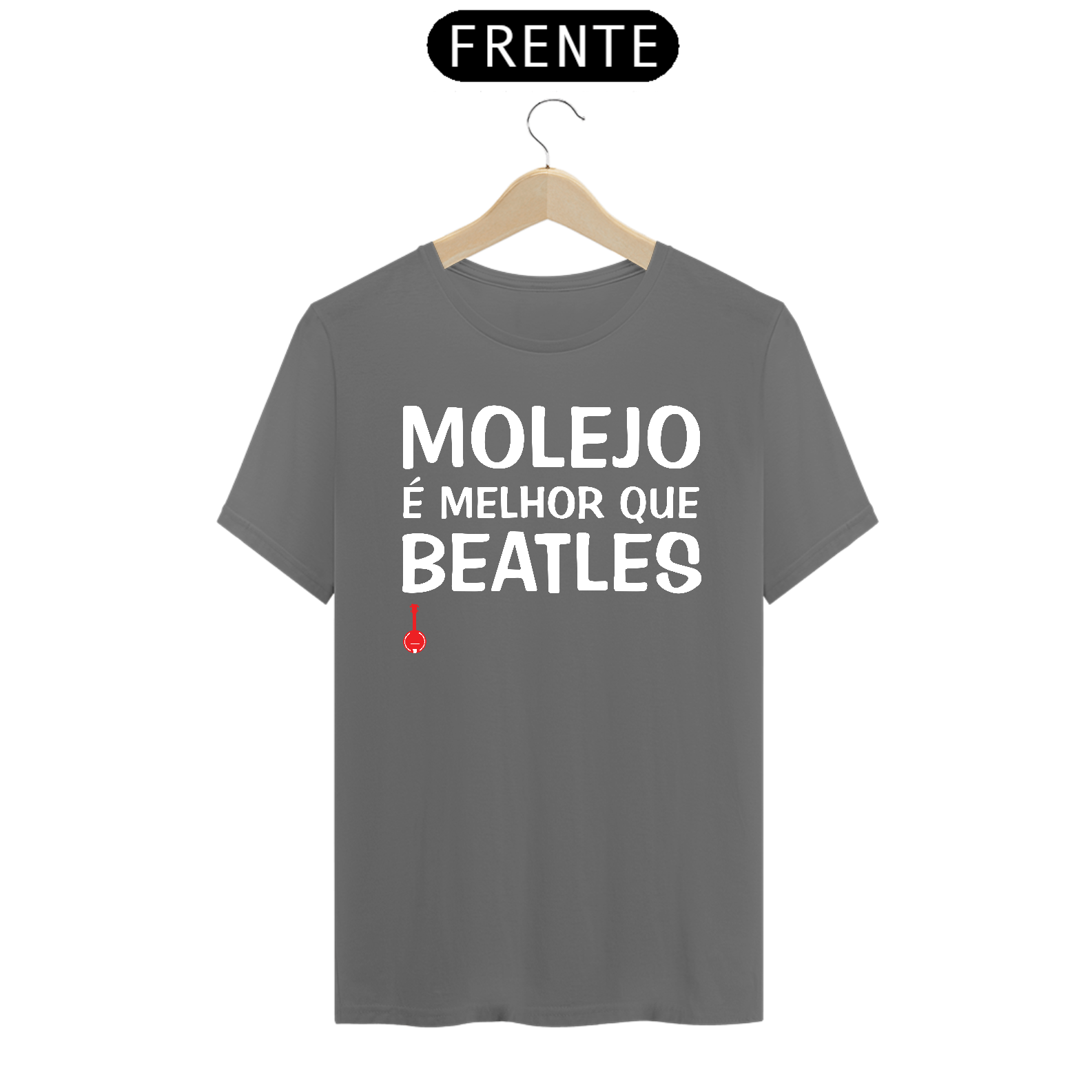 Camiseta Molejo é Melhor que Beatles - Cinza Estonada