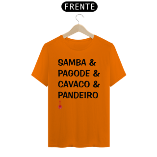 Nome do produto Camiseta Samba, Pagode, Cavaco e Pandeiro