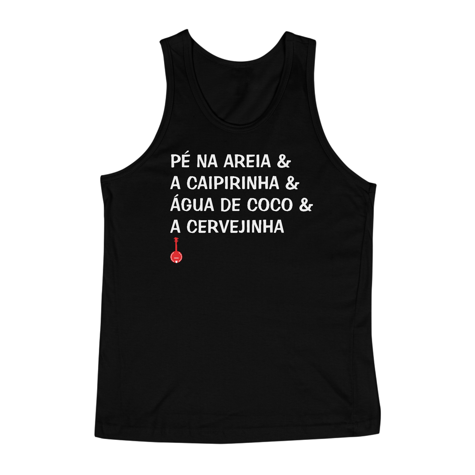 Camiseta Regata Pé na Areia - Preta