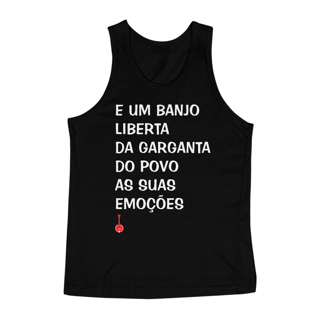 Camiseta Regata Um Banjo Liberta - Preta