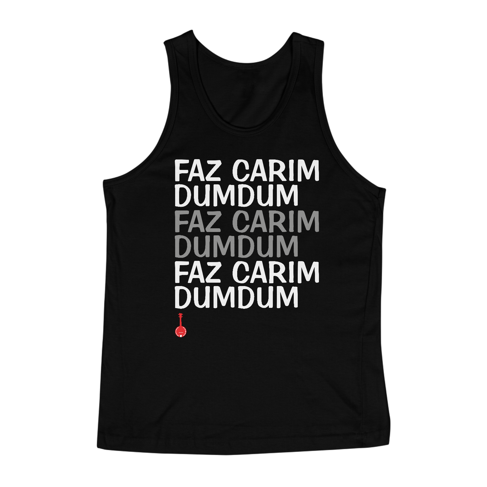 Camiseta Regata Faz Carim Dumdum - Preta