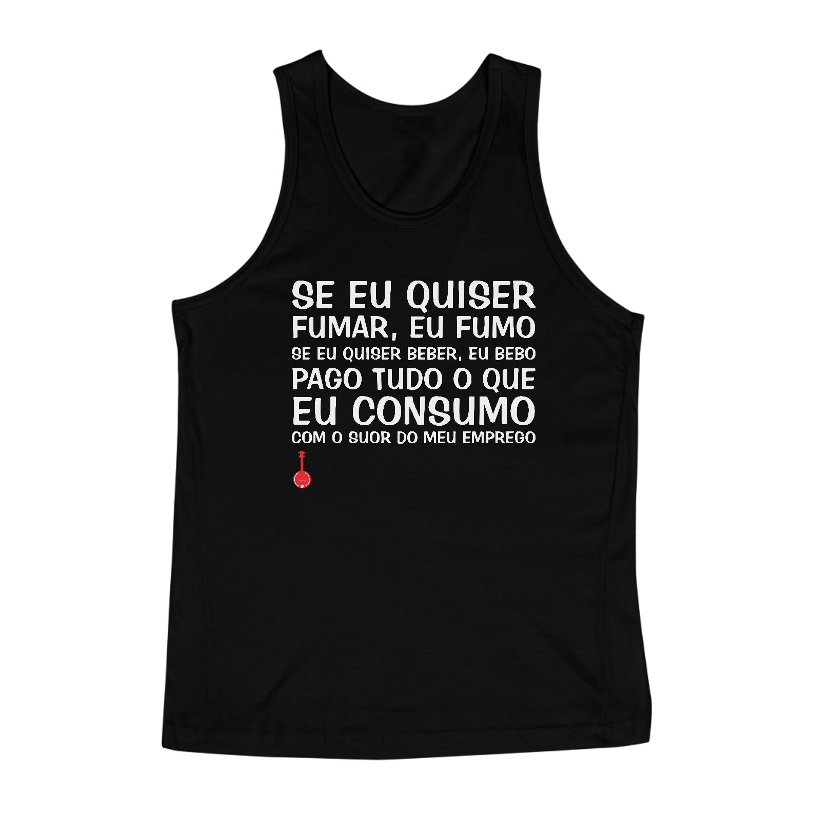 Camiseta Regata Se Eu Quiser Fumar Eu Fumo - Preta