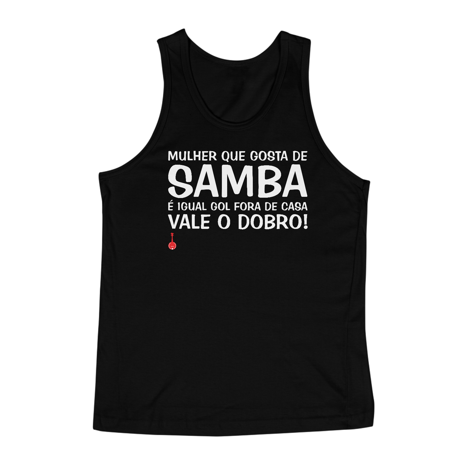 Camiseta Regata Mulher Que Gosta de Samba - Preta