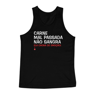 Camiseta Regata Carne Mal Passada Não Sangra - Preta