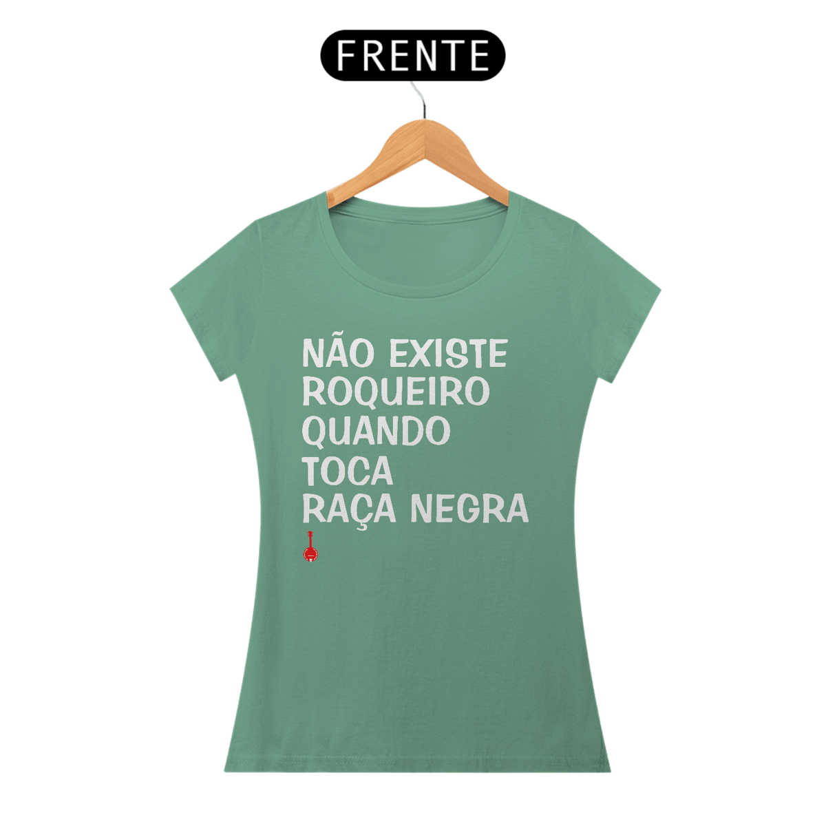Nome do produto: Baby Look Não Existe Roqueiro Quando Toca Raça Negra - Estonada