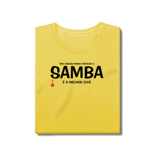 Nome do produto Baby Look Pra vencer Minha Tristeza o Samba é o Melhor Divã - Estonada