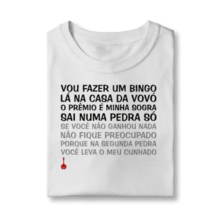 Nome do produto Camiseta Infantil Vou Fazer um Bingo