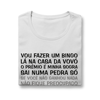 Nome do produto Baby Look Vou Fazer um Bingo