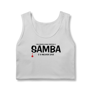 Nome do produto Regata Pra vencer Minha Tristeza o Samba é o Melhor Divã