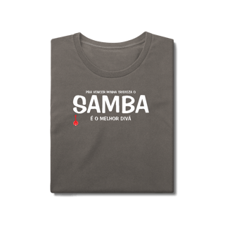 Nome do produto Baby Look Pra vencer Minha Tristeza o Samba é o Melhor Divã - Estonada