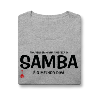 Nome do produto Baby Look Pra vencer Minha Tristeza o Samba é o Melhor Divã