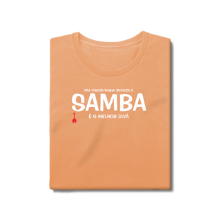 Nome do produto Baby Look Pra vencer Minha Tristeza o Samba é o Melhor Divã - Estonada